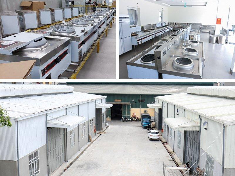 Một số thiết bị bếp công nghiệp và nhà máy sản xuất của BEPTOP