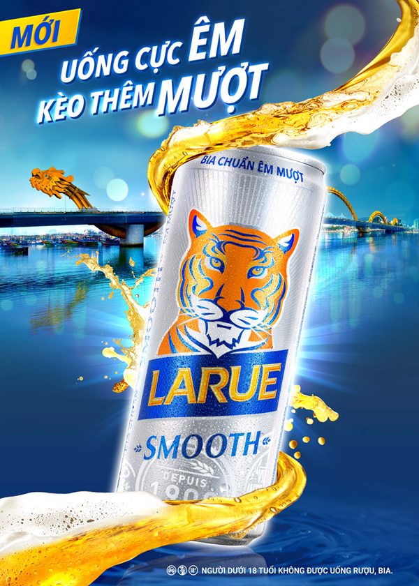 Larue ra mắt Larue Smooth với vị bia êm mượt, sảng khoái dễ uống. Larue ra mắt Larue Smooth với vị bia êm mượt, sảng khoái dễ uống.