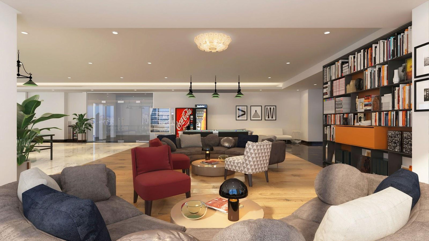 Không gian sinh hoạt cộng đồng rộng rãi với thư viện công cộng hỗ trợ cư dân nhí Sunshine Riverside phát triển