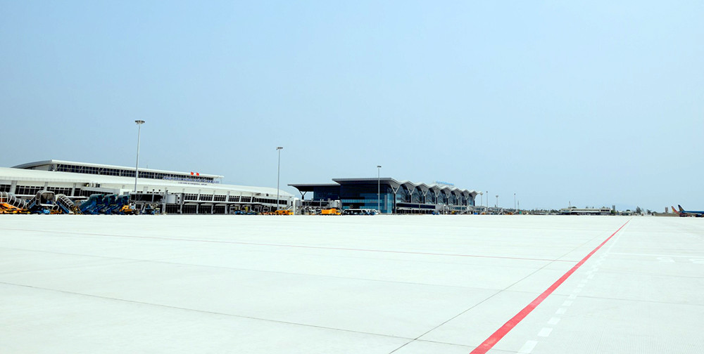 Sân đỗ máy bay của sân bay Cam Ranh sau khi nâng cấp (Ảnh: ACV).