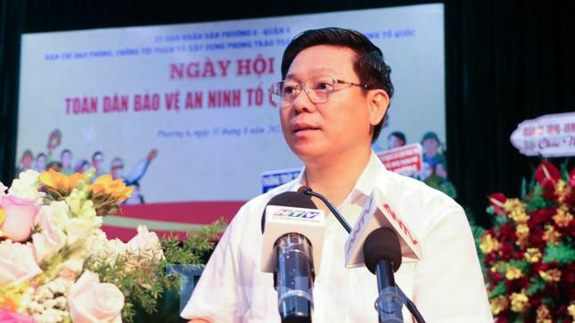 Ông Trần Thanh Lâm – Phó trưởng Ban Tuyên giáo T.Ư phát biểu tại Ngày hội toàn dân bảo vệ ANTQ.