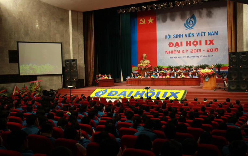 Toàn cảnh ĐH Hội SVVN lần thứ IX. . Ảnh: Trường Phong Toàn cảnh ĐH Hội SVVN lần thứ IX.