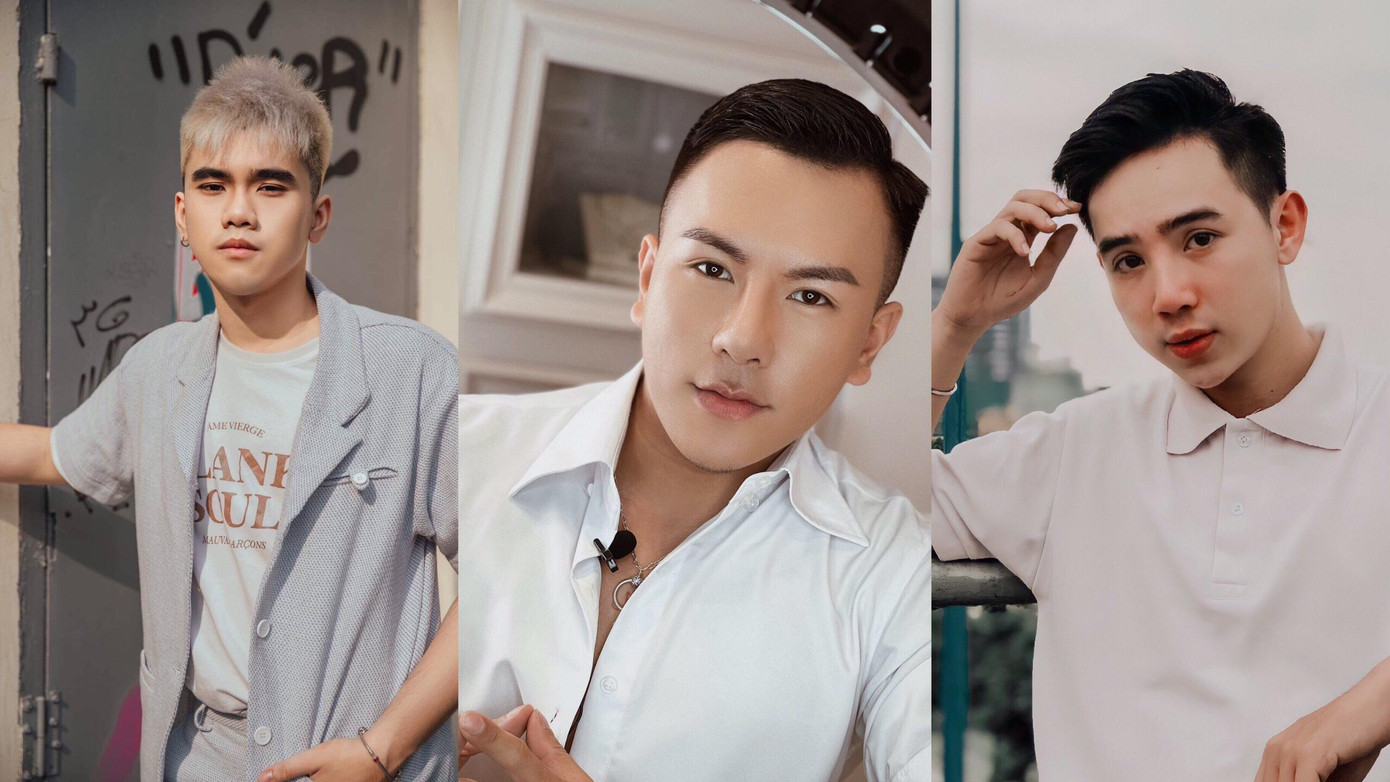 Chân dung ba chàng trai trẻ với điệu nhảy độc đáo.