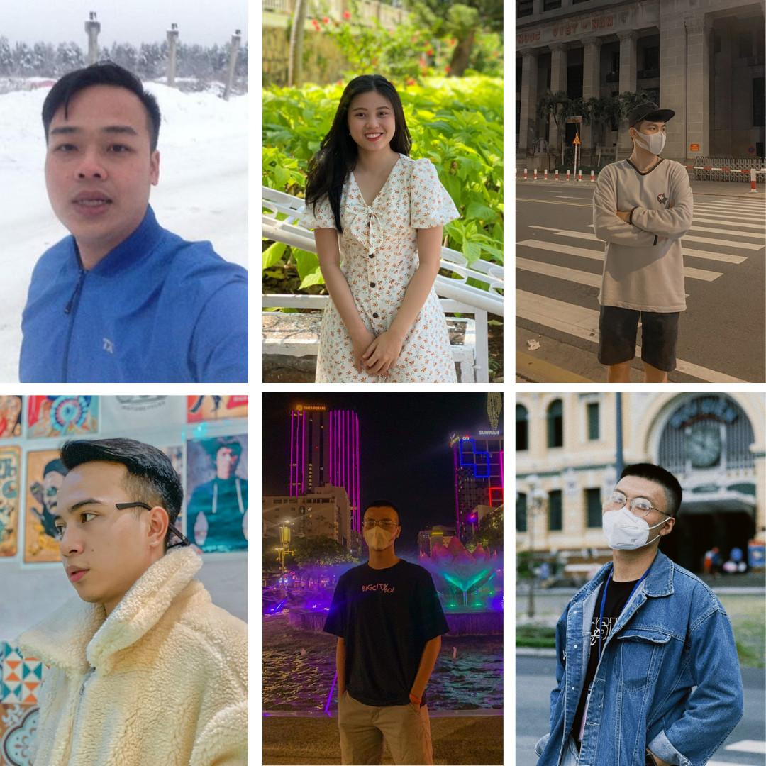 Quốc Huy và một số thành viên chung nhóm tình nguyện.