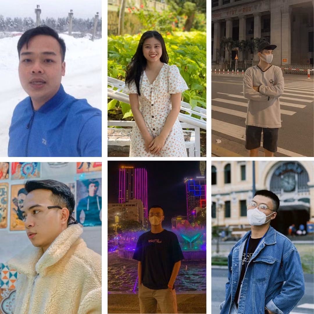 Quốc Huy và một số thành viên chung nhóm tình nguyện.