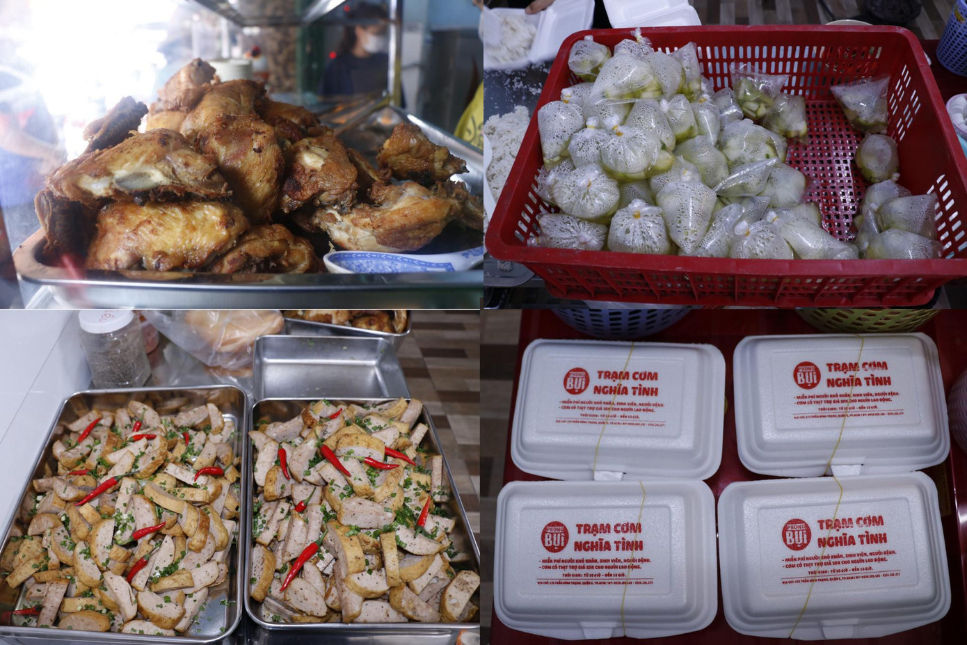 Những món ăn “nghĩa tình" nóng hổi và đủ dinh dưỡng.