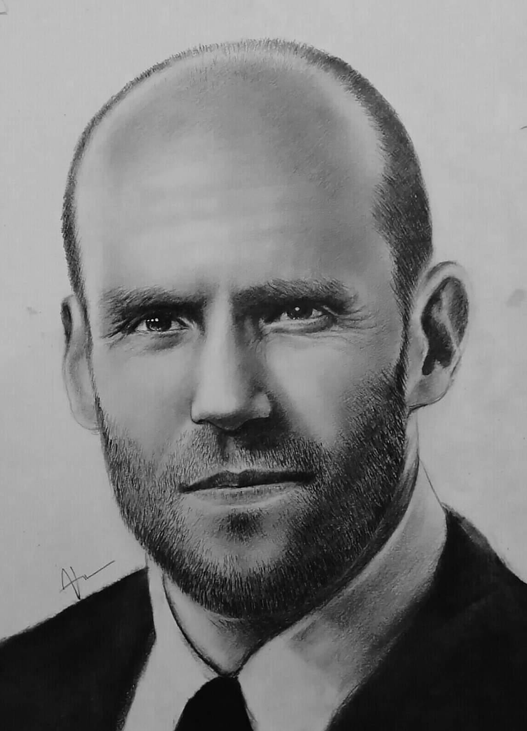 Bức vẽ chân dung bằng chì do Tư vẽ. Bức vẽ chân dung bằng chì do Tư vẽ.