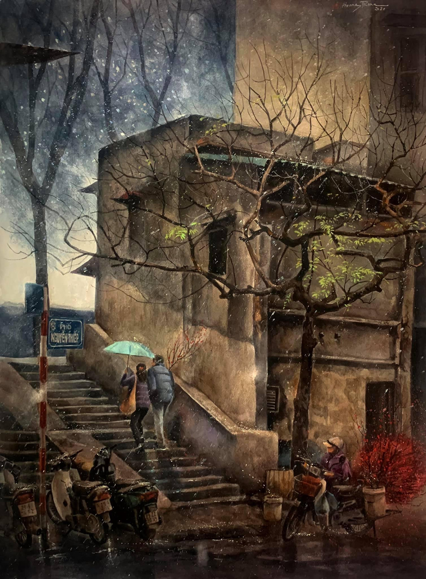 Một góc phố Nguyễn Thiếp gợi nỗi buồn man mác, bâng khuâng.