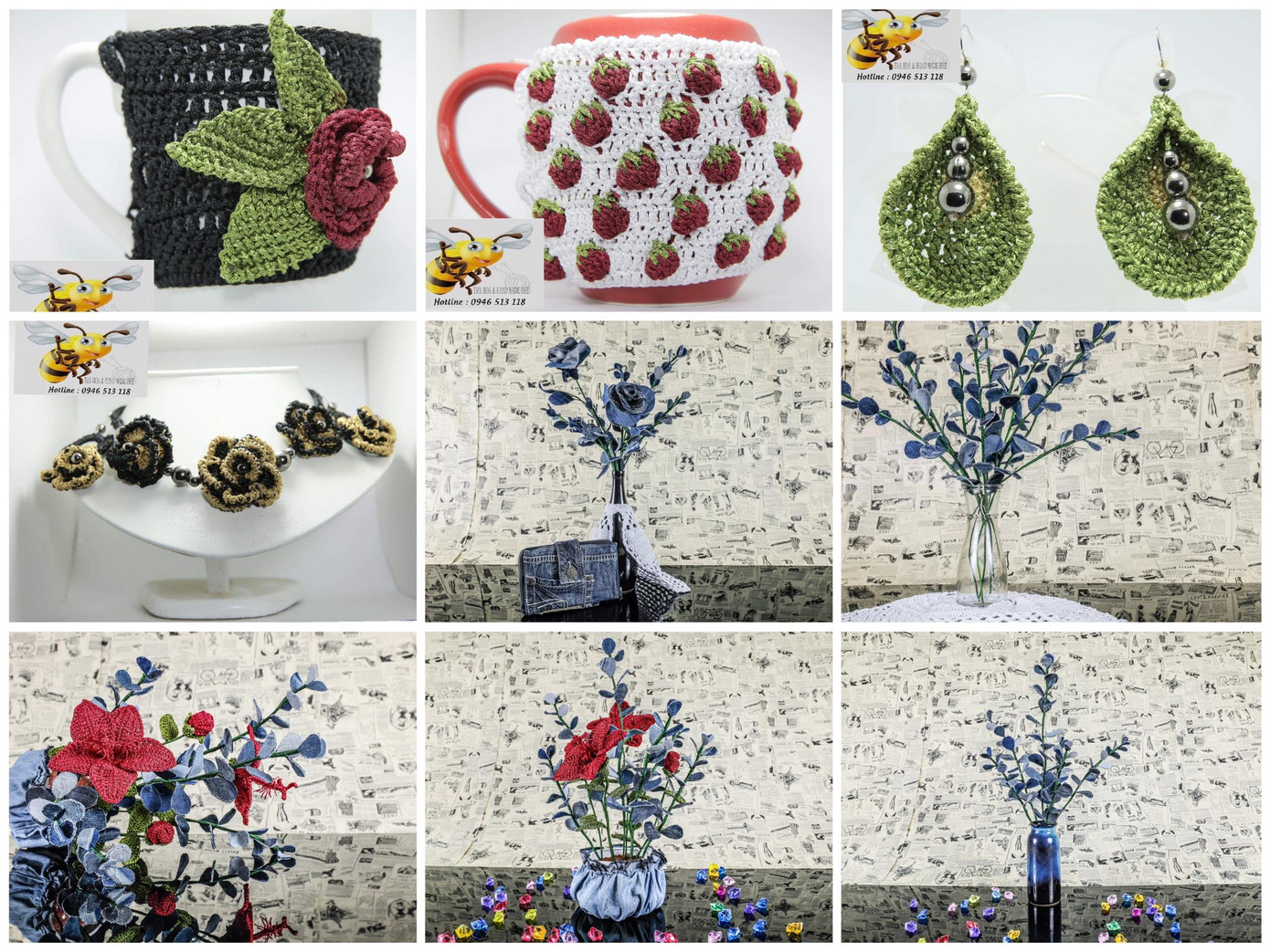 Sản phẩm do Kim Chi tái chế rất đa dạng.