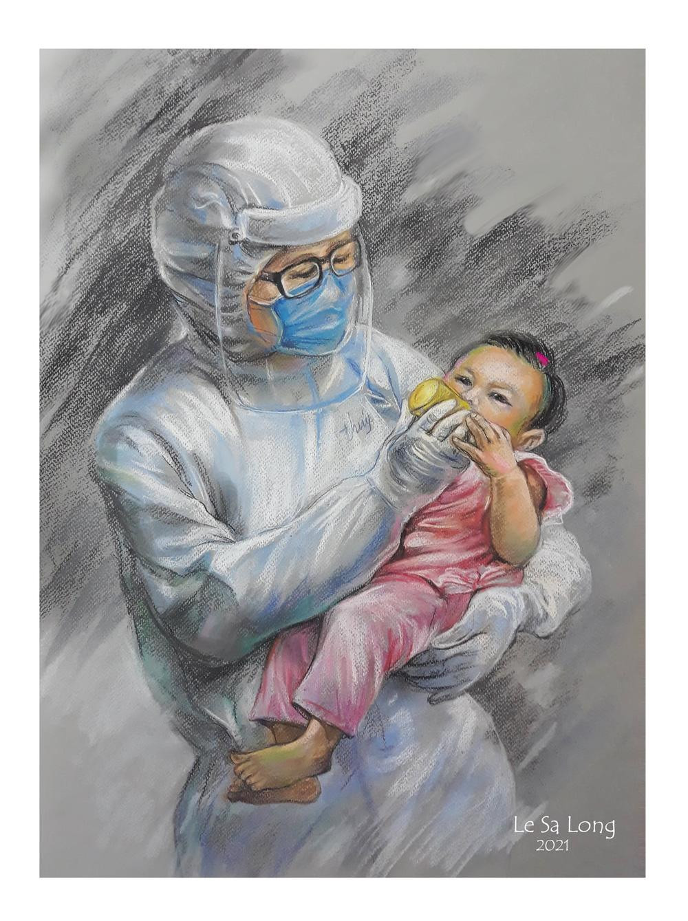 Hình ảnh bác sĩ Phạm Thị Thanh Thúy chăm em bé 7 tháng tuổi trong bệnh viên Trưng Vương làm xúc động nhiều người. Hình ảnh bác sĩ Phạm Thị Thanh Thúy chăm em bé 7 tháng tuổi trong bệnh viên Trưng Vương làm xúc động nhiều người.