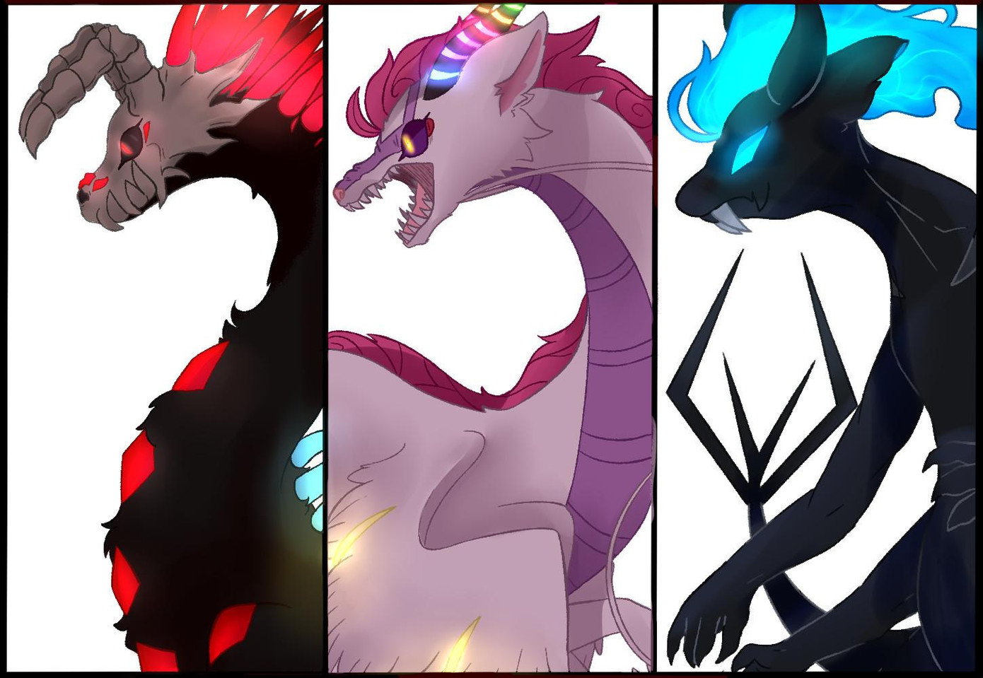 Những chú rồng được thể hiện sinh động qua tác phẩm của Thư.