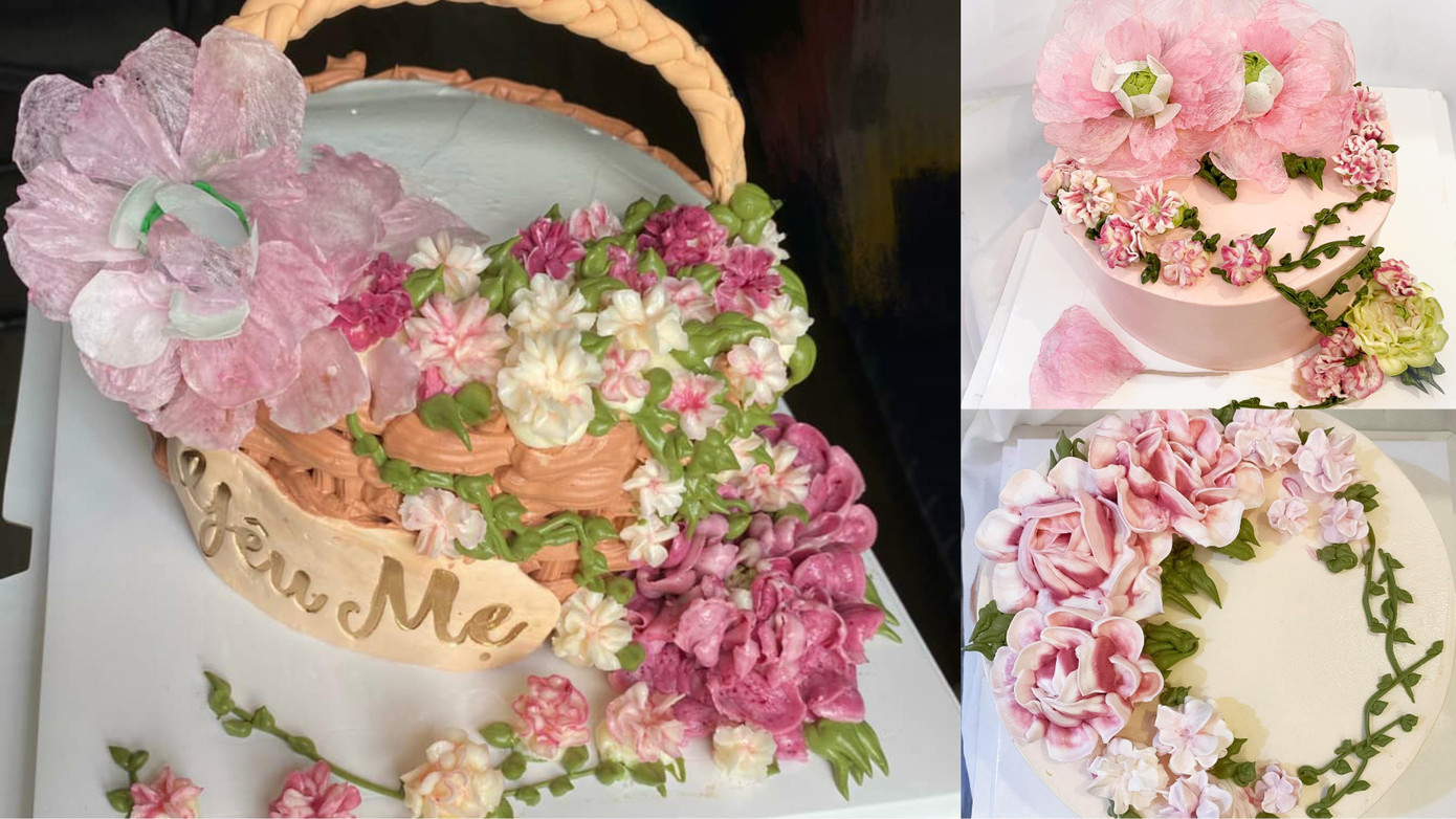 Những chiếc bánh sinh nhật nở hoa được làm tỉ mỉ bởi đôi tay của Nhung. Những chiếc bánh sinh nhật nở hoa được làm tỉ mỉ bởi đôi tay của Nhung.