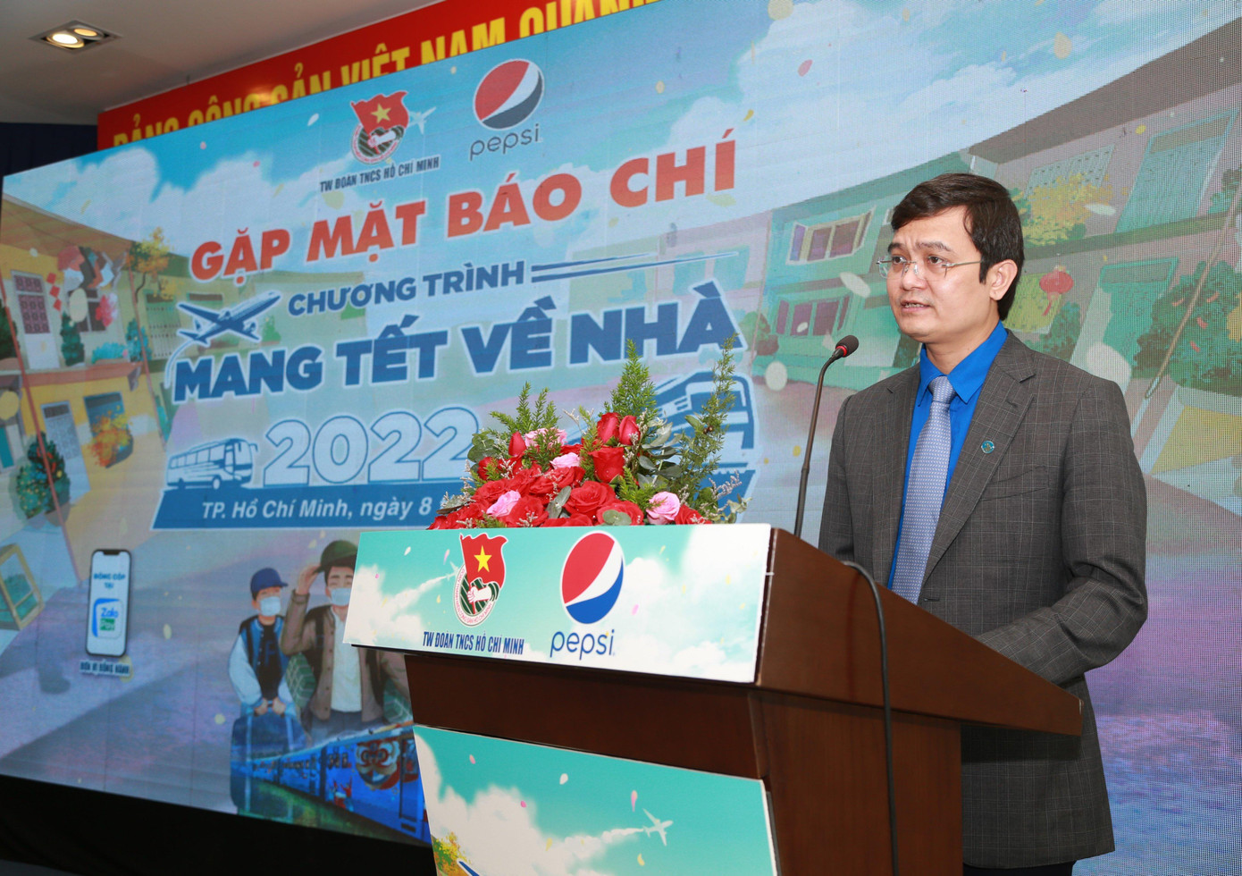 Anh Bùi Quang Huy – Ủy viên dự khuyết BCH T.Ư Đảng, Bí thư thường trực BCH T.Ư Đoàn, Chủ tịch T.Ư Hội Sinh viên Việt Nam phát biểu tại buổi ra mắt chương trình.