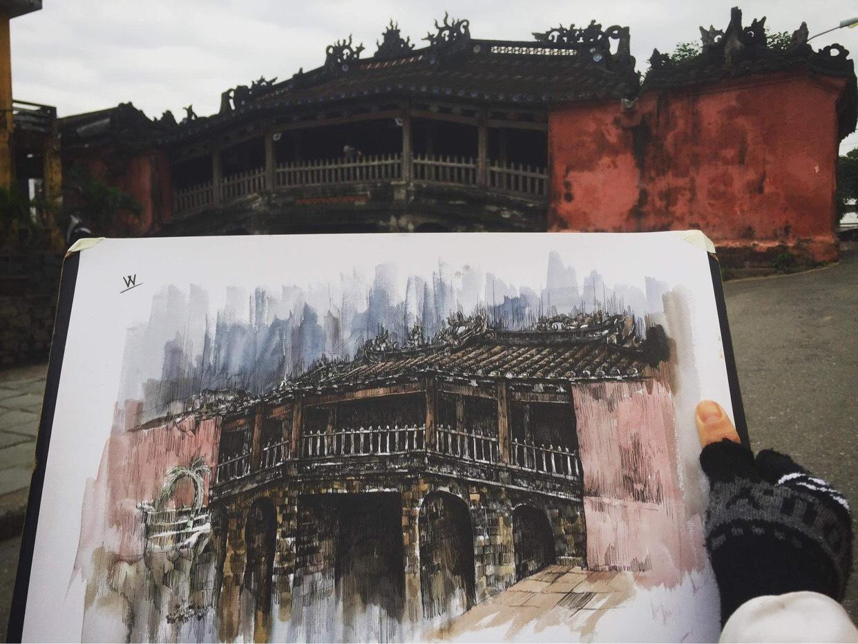 Công trình lịch sử tại Hội An qua nét vẽ của Công Đức. Công trình lịch sử tại Hội An qua nét vẽ của Công Đức.