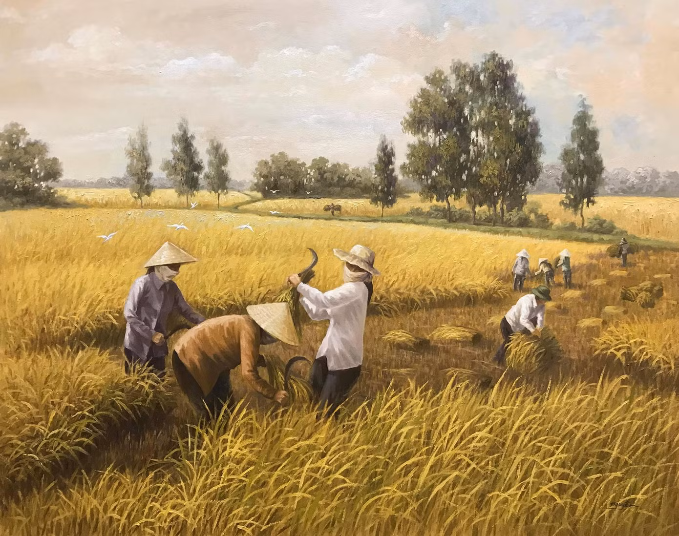 Nguyên cho rằng, làng quê trong cảm quan của anh mang màu sắc của hoài niệm và quá vãng.