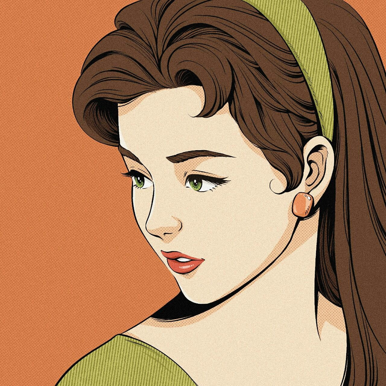 Một tác phẩm do Cẩm Giang vẽ theo phong cách hoạt hình.