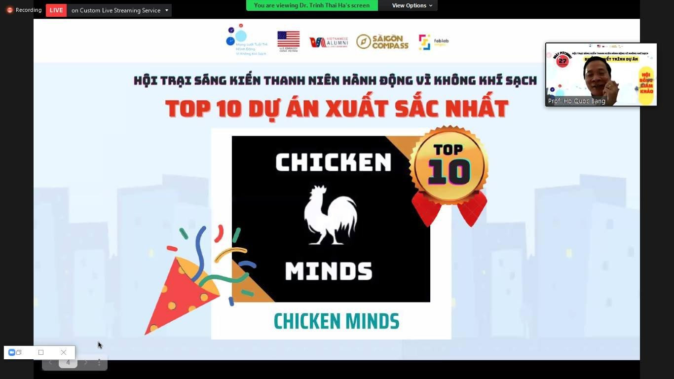 Dự án của nhóm đã xuất sắt lọt vào top 10 cuộc thi do YCCA tổ chức và được nhận hỗ trợ lên đến 1.000 USD.