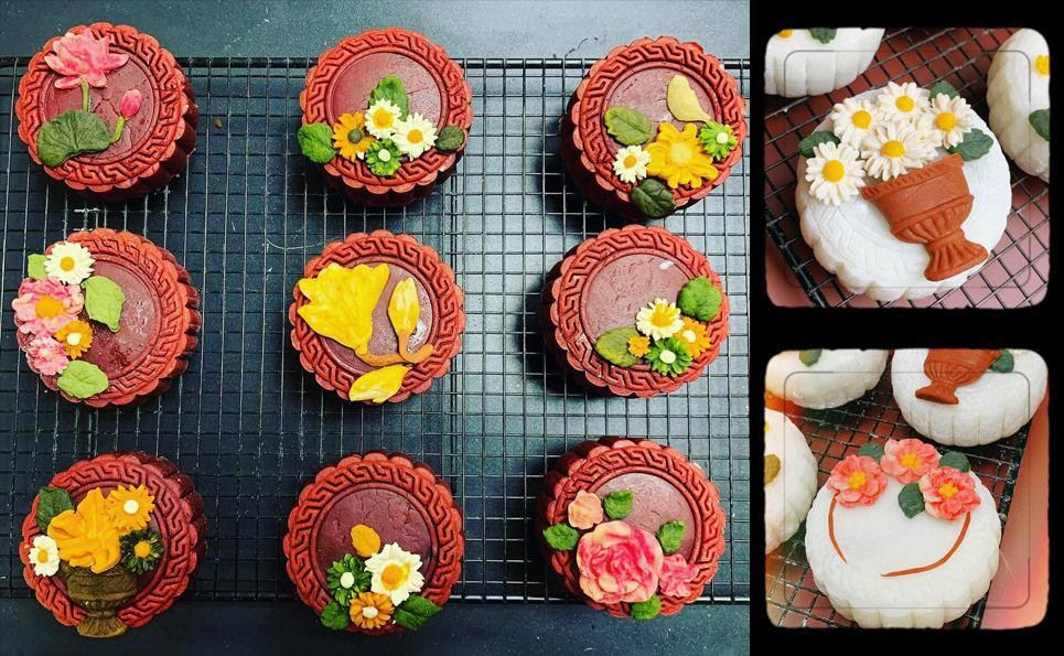 Bánh Trung Thu cũng là một phần trong sự sáng tạo không giới hạn của cô thợ làm bánh trẻ. Bánh Trung Thu cũng là một phần trong sự sáng tạo không giới hạn của cô thợ làm bánh trẻ.