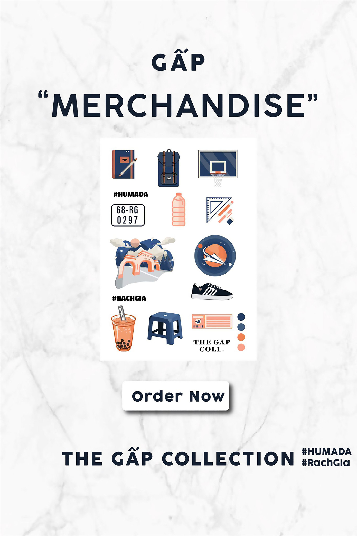 Các ấn phẩm trong bộ sưu tập “Gấp” lấy ý tưởng chính từ những ký ức tuổi học trò tại mái trường THPT chuyên Huỳnh Mẫn Đạt.