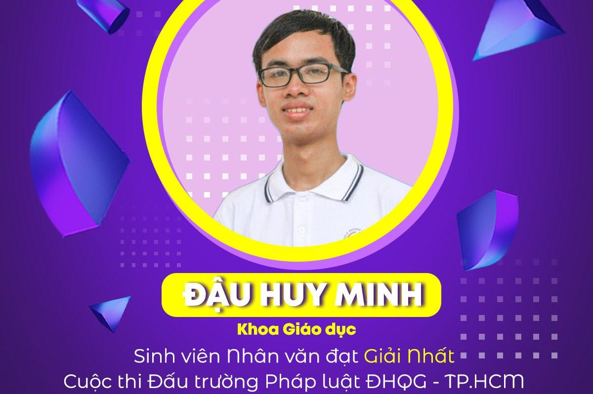 Việc Huy Minh giành giải Nhất cuộc thi "Đấu trường Pháp luật, ĐHQG TP. HCM".