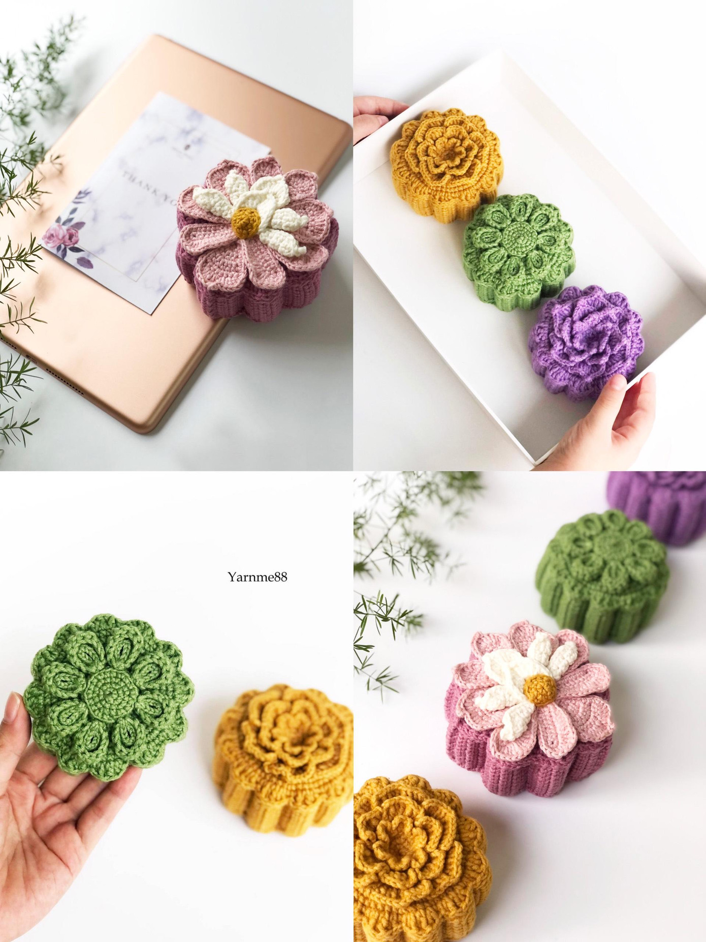 Những chiếc bánh Trung Thu từ len vô cùng lạ mắt của Nguyễn Thu Thảo.