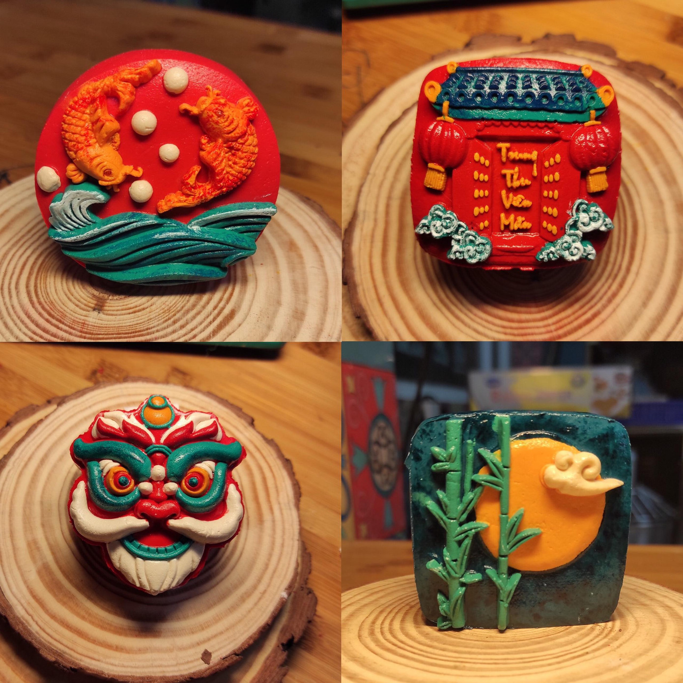 Những chiếc bánh Trung Thu 3D handmade độc đáo của Vũ Kim Anh.