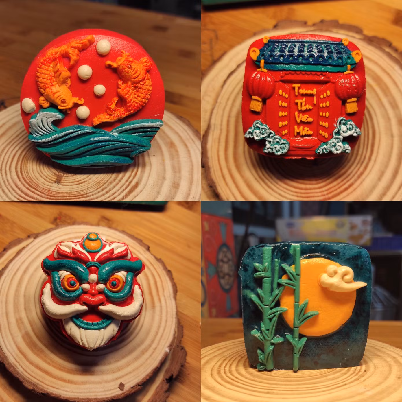 Những chiếc bánh Trung Thu 3D handmade độc đáo của Vũ Kim Anh.