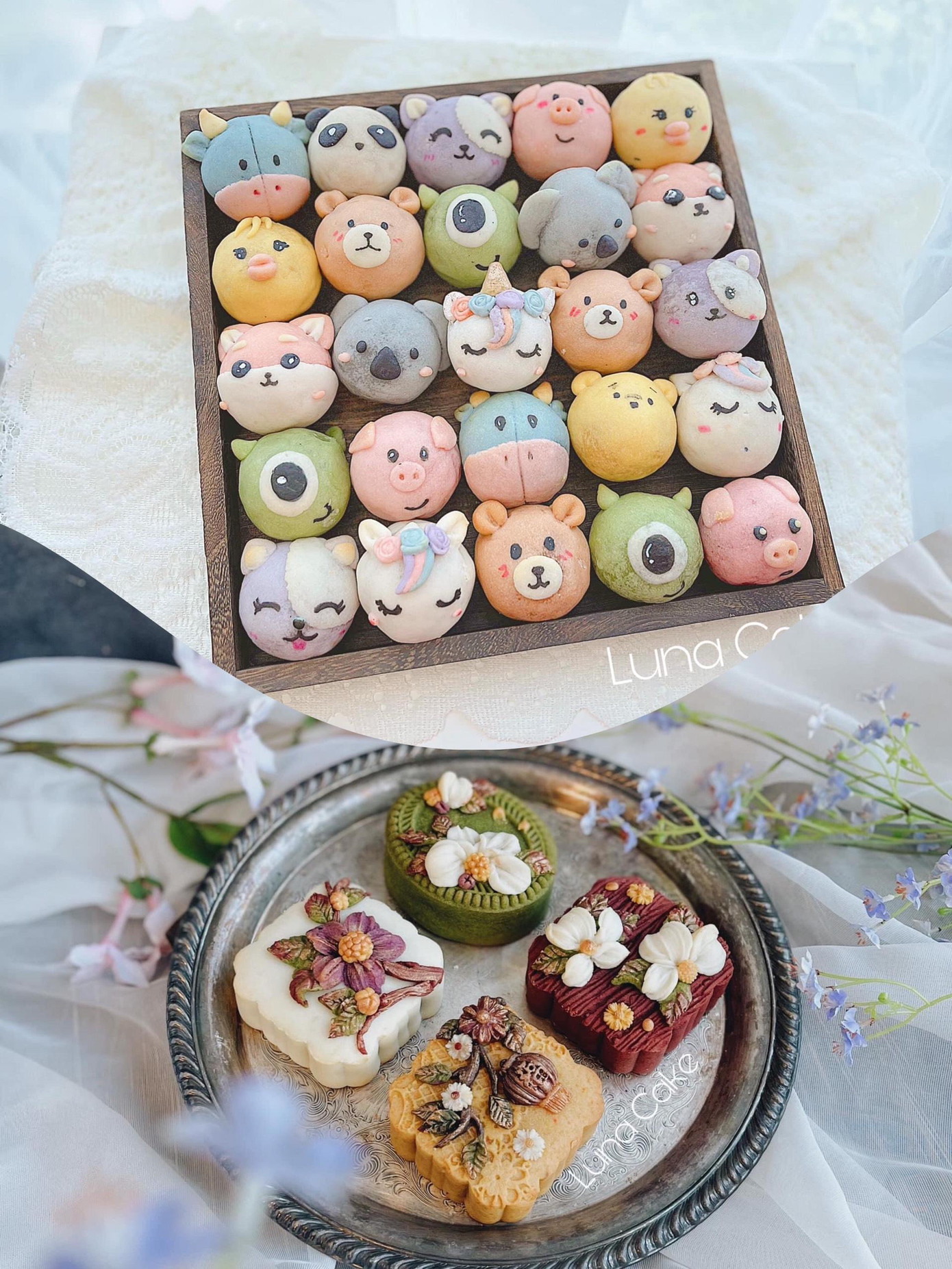 Những chiếc bánh Trung Thu hoạt hình và nghệ thuật vô cùng tinh xảo của Lê Hằng.