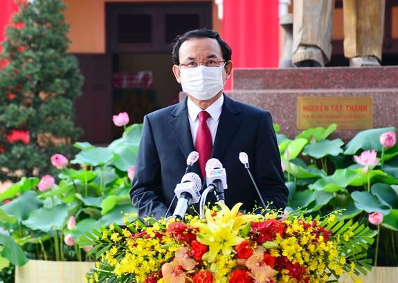 Ủy viên Bộ Chính trị, Bí thư Thành ủy TP. HCM Nguyễn Văn Nên phát biểu tại Lễ kỷ niệm. (Ảnh: Hùng Khoa) Ủy viên Bộ Chính trị, Bí thư Thành ủy TP. HCM Nguyễn Văn Nên phát biểu tại Lễ kỷ niệm. (Ảnh: Hùng Khoa)