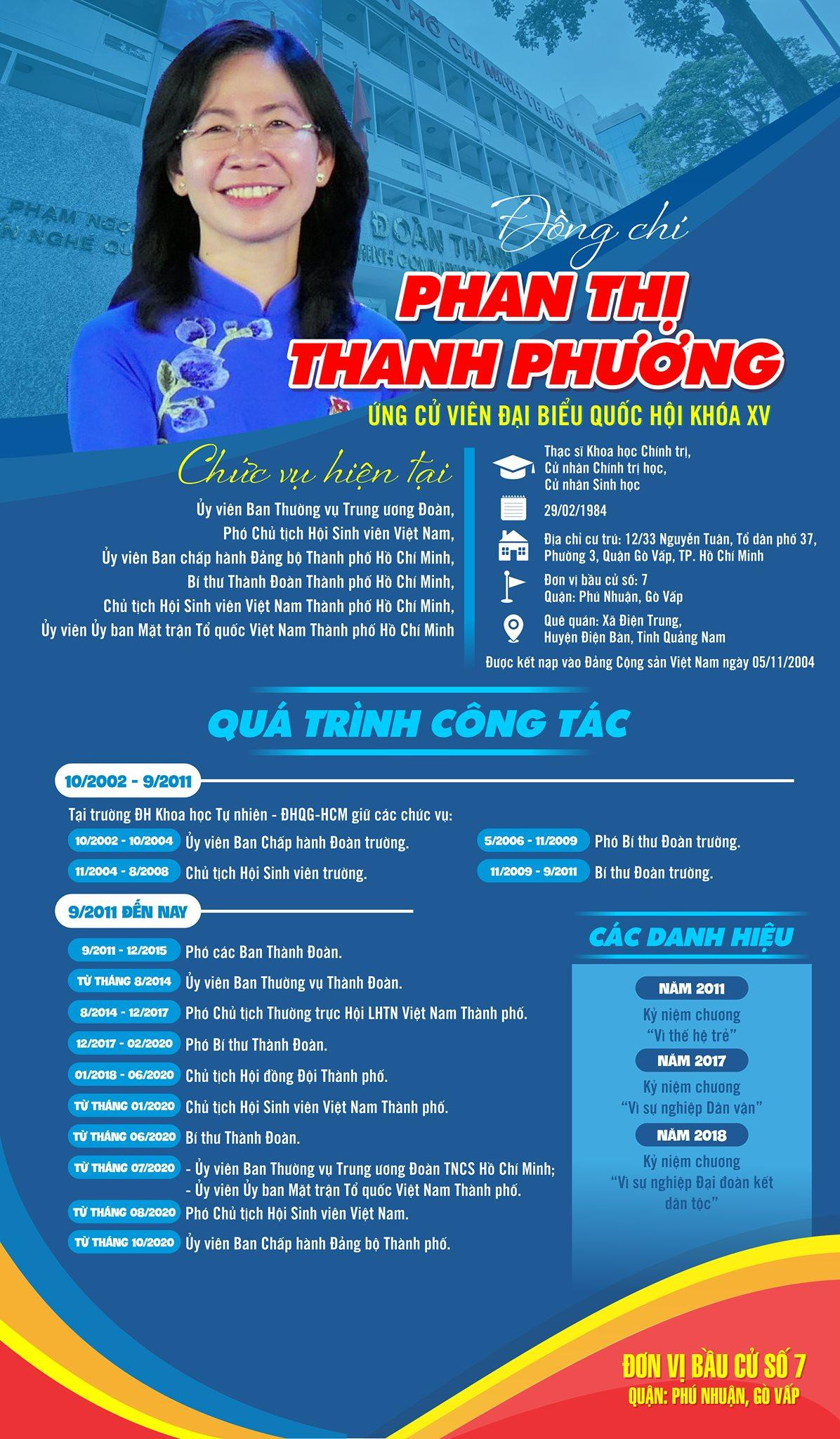 Quá trình công tác của chị Phan Thị Thanh Phương. Quá trình công tác của chị Phan Thị Thanh Phương.