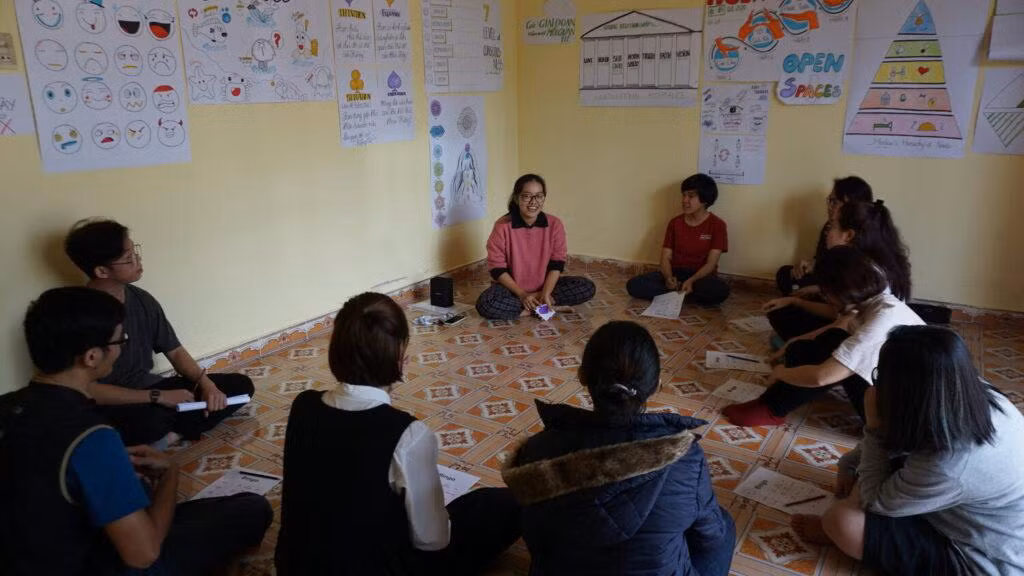 Khóa học đầu tiên của dự án "Riêng" cho Thư và hai người bạn tổ chức. (NVCC)