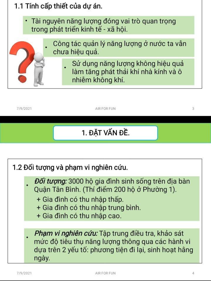 Dự án mong muốn giúp mọi người hiểu được và biết cách sử dụng hiệu quả năng lượng tránh phát thải gây ô nhiễm môi trường.