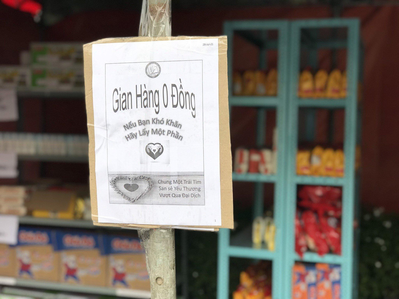 Hàng hóa "Gian hàng 0 đồng" rất đa dạng.