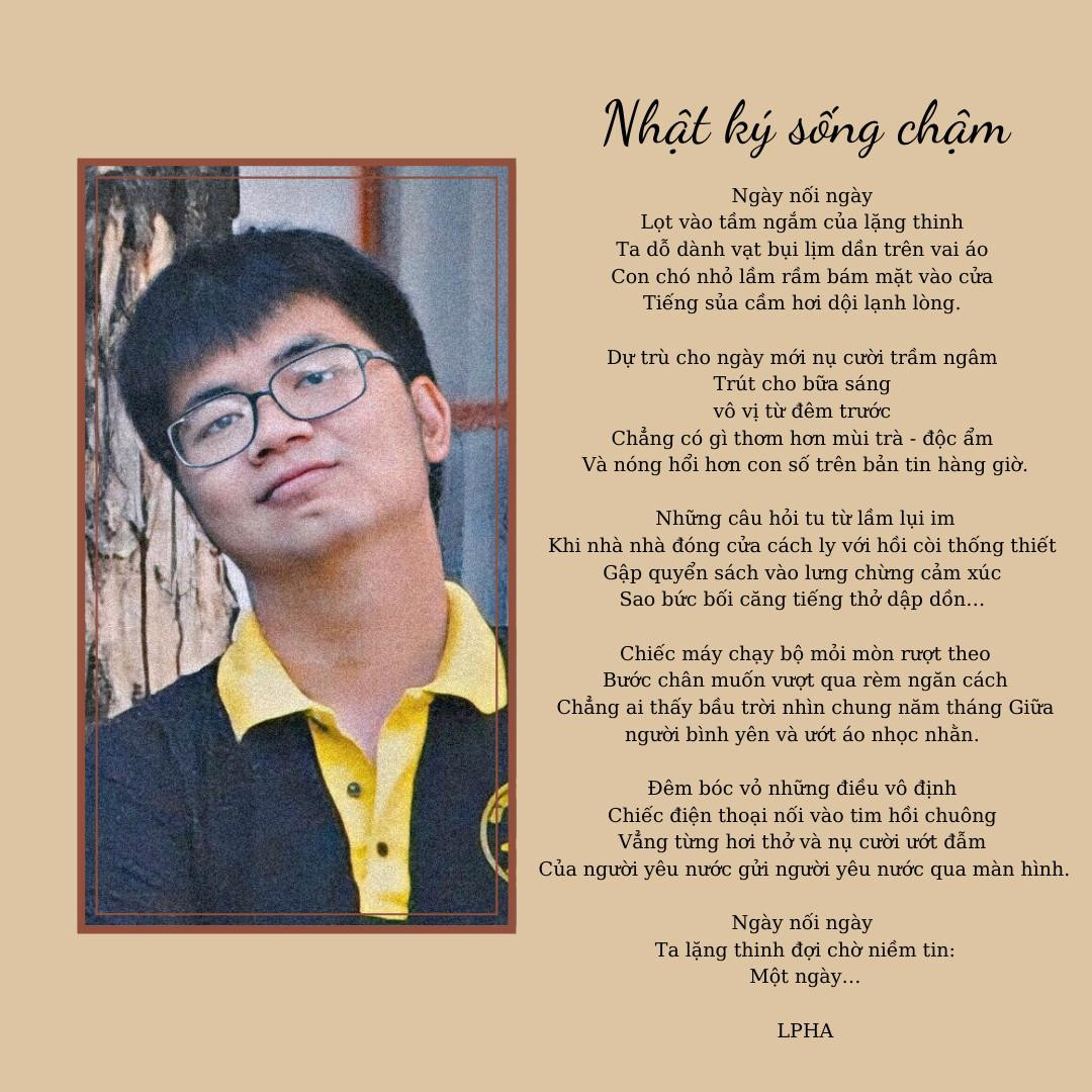 Hiếu Anh và bài thơ “Nhật ký sống chậm”. Hiếu Anh và bài thơ “Nhật ký sống chậm”.