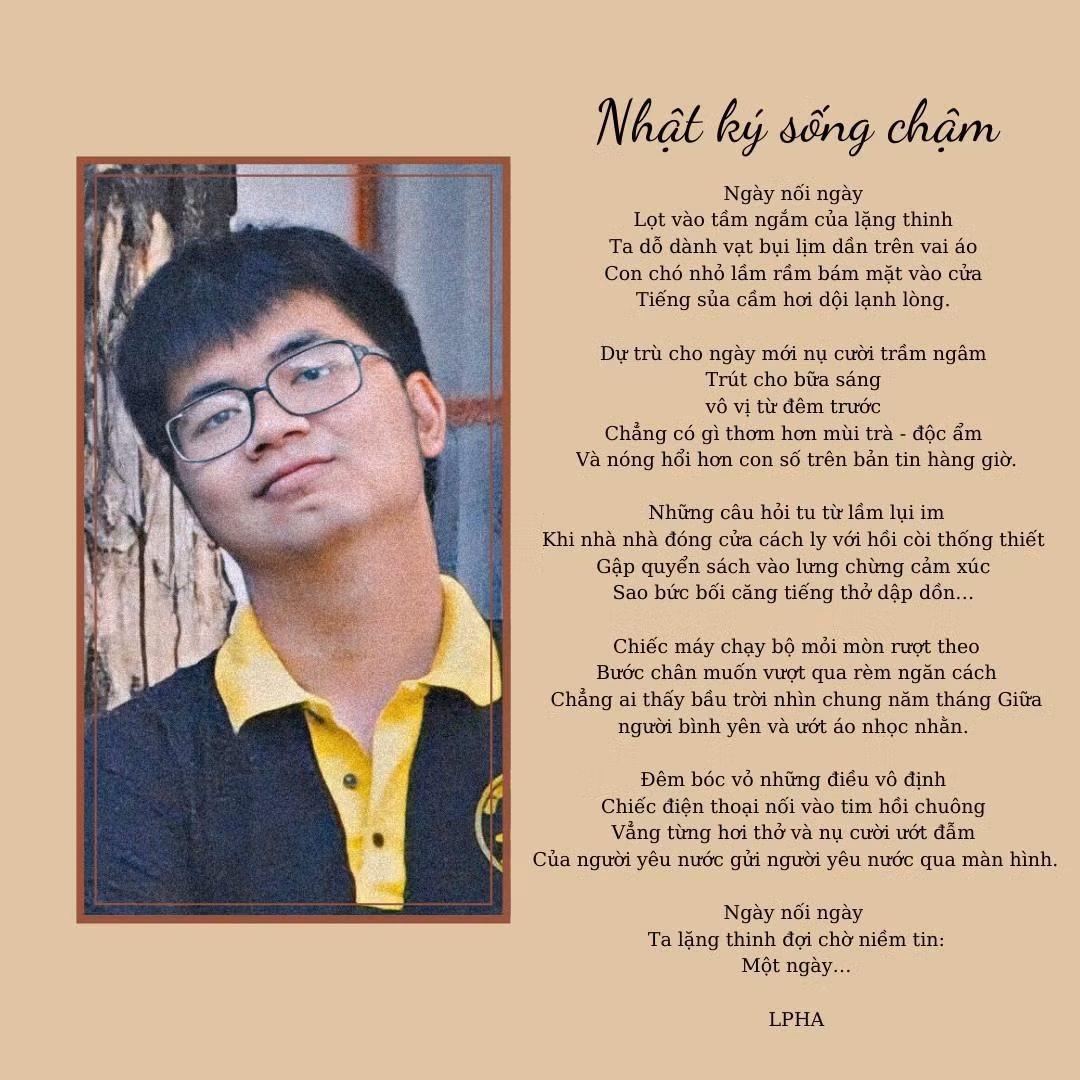 Hiếu Anh và bài thơ “Nhật ký sống chậm”.