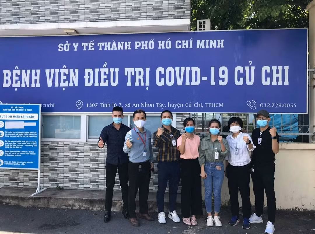 Các "chiến sĩ áo trắng" có mặt tại Bệnh viện điều trị COVID-19 Củ Chi.