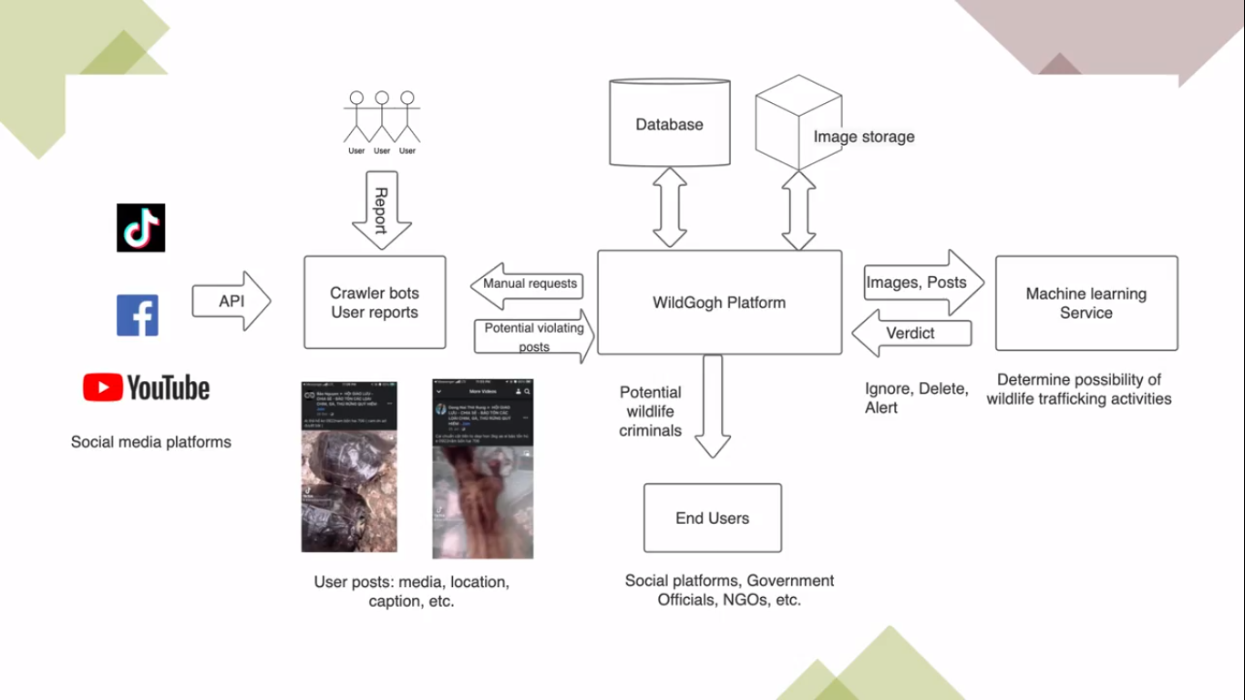 Quy trình hoạt động của ứng dụng WildGogh. Quy trình hoạt động của ứng dụng WildGogh.