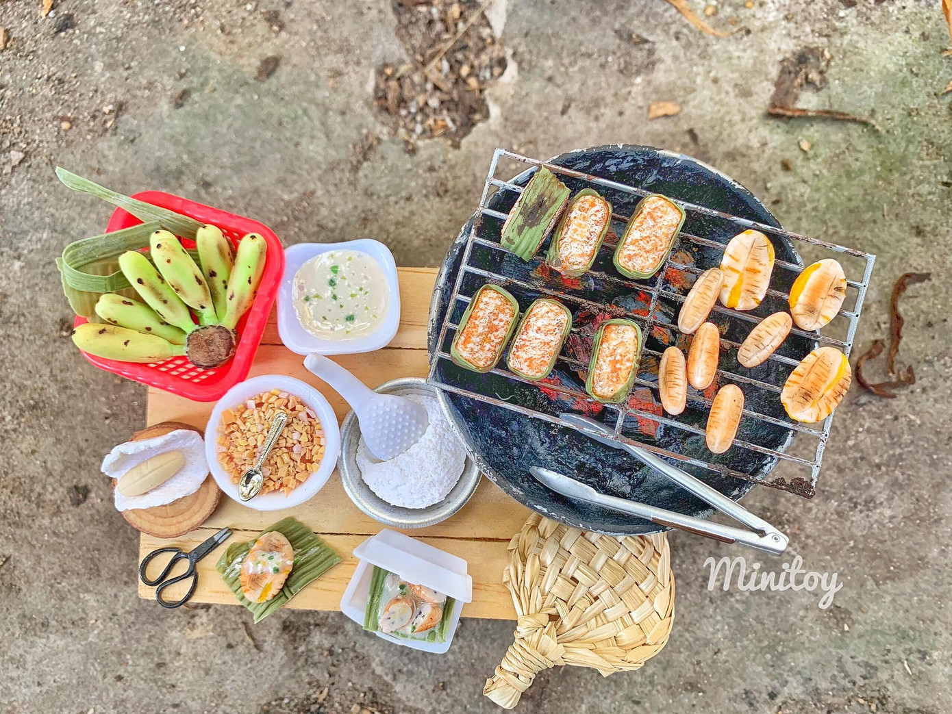 Đồ ăn tí hon bằng đất sét của Thảo.