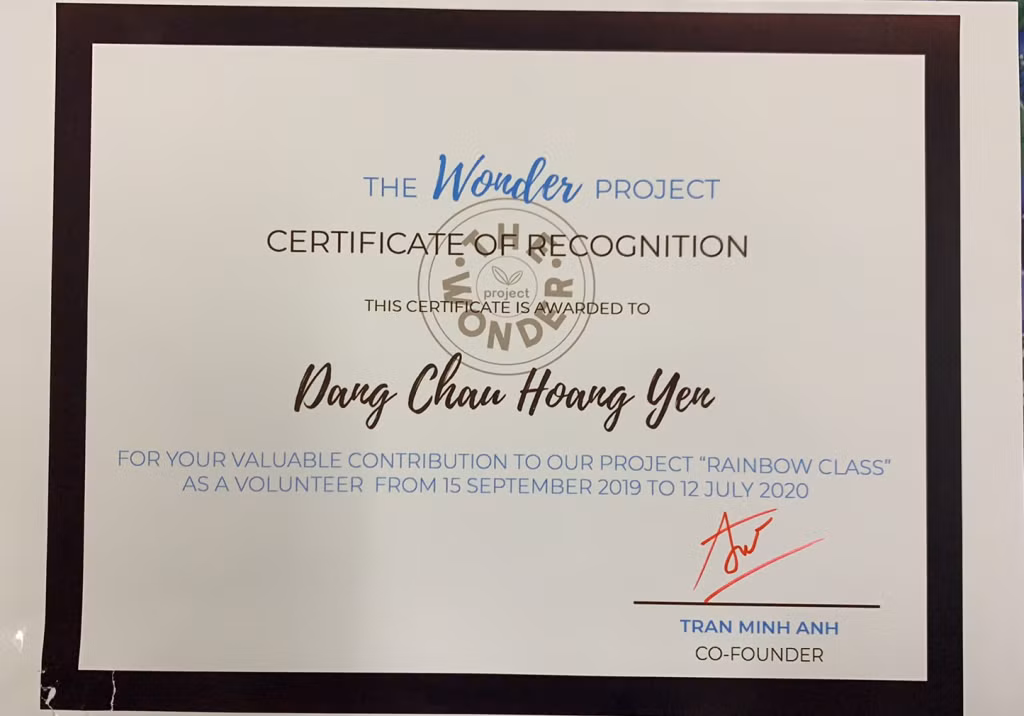 Hoàng Yến đồng hành cùng "The Wonder Project".
