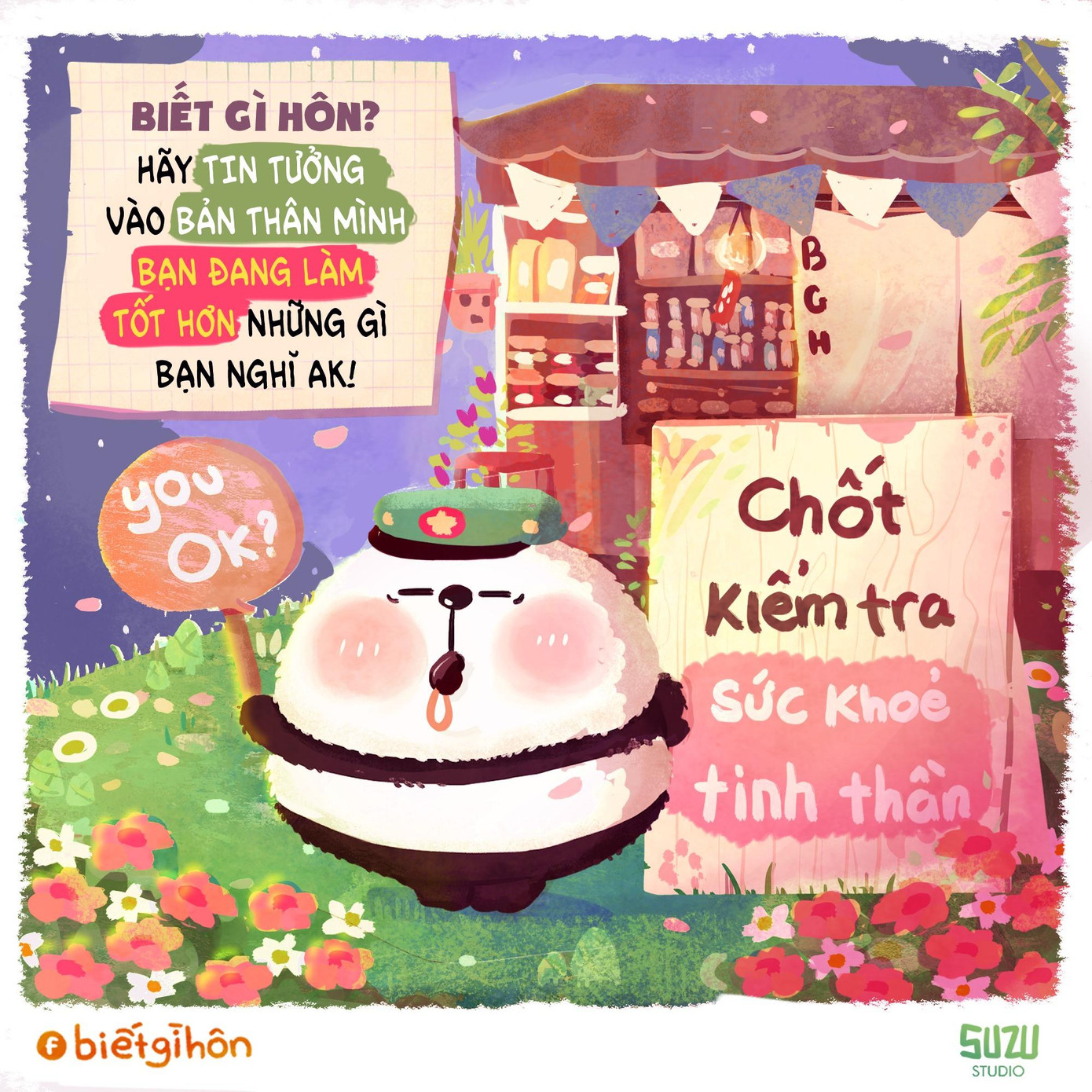 Các tác phẩm truyện tranh của fanpage Biết gì hôn mang phong cách đáng yêu và ngộ nghĩnh.