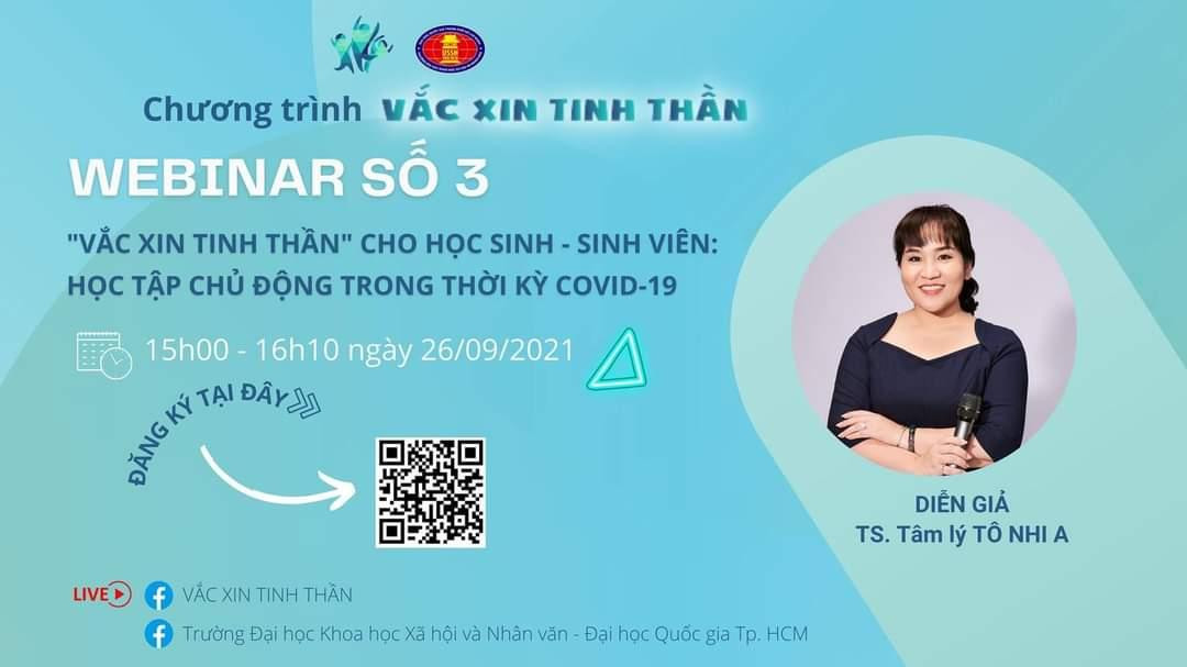 Trước đó trường ĐH KHXH&amp;NV (ĐHQG TP.HCM) đã triển khai chuổi chương trình "Vắc xin tinh thần" cho học sinh-sinh viên.