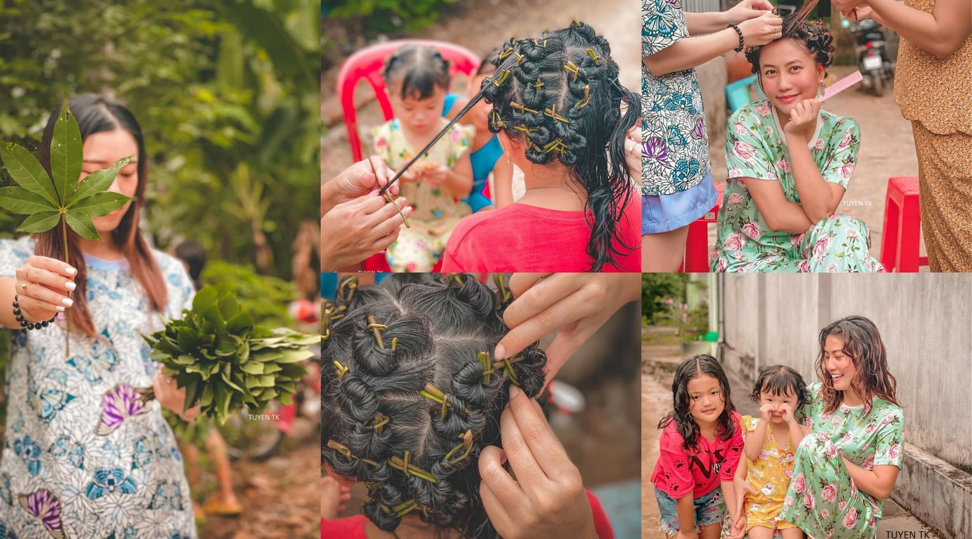 Không những sử dụng cây gòn để làm đẹp tóc, Tuyền còn xem đây như một liệu pháp chữa lành tâm hồn.