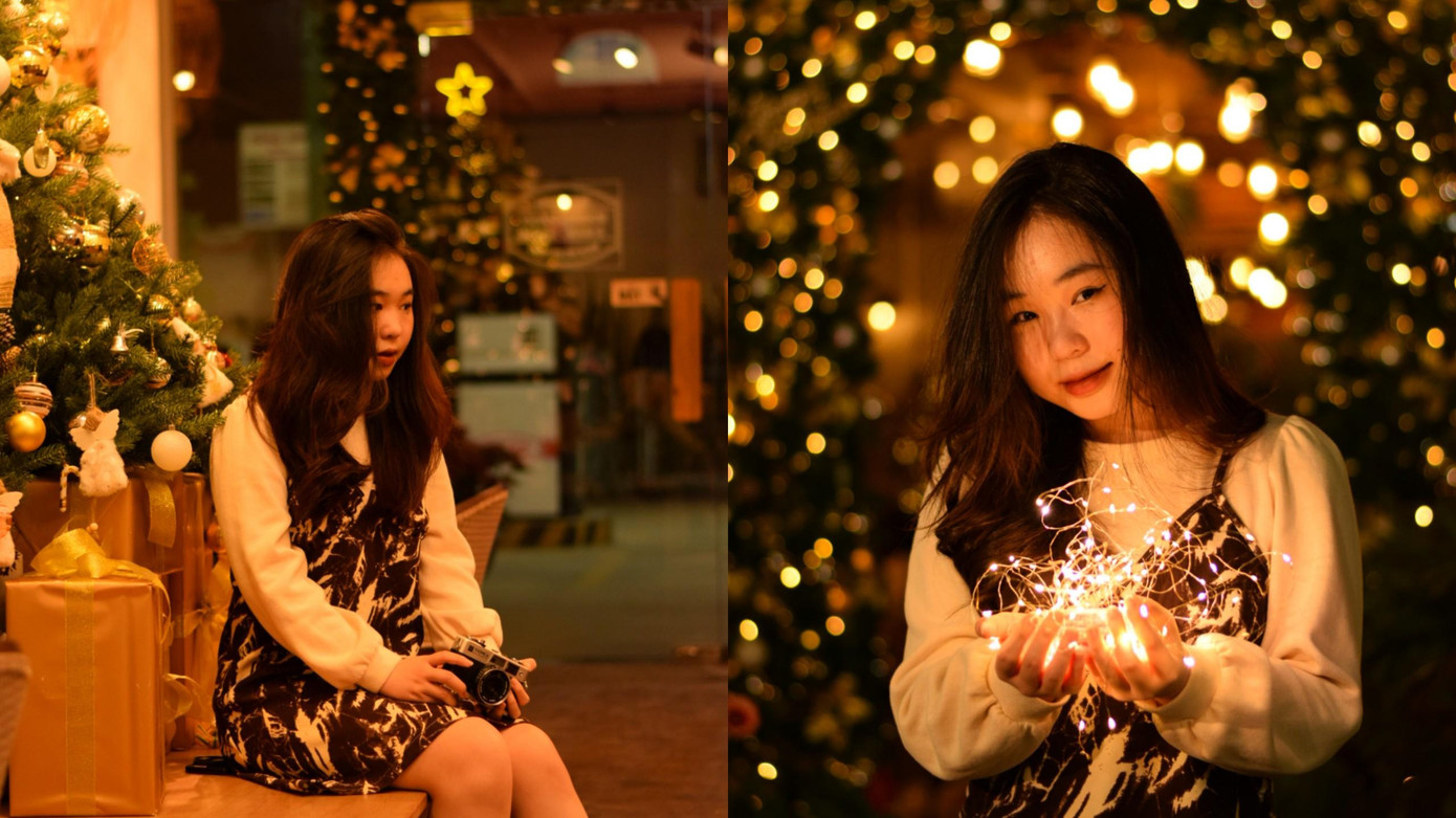 Gia Nguyên đã chụp cho bạn của mình một bộ ảnh Giáng sinh ưng ý.