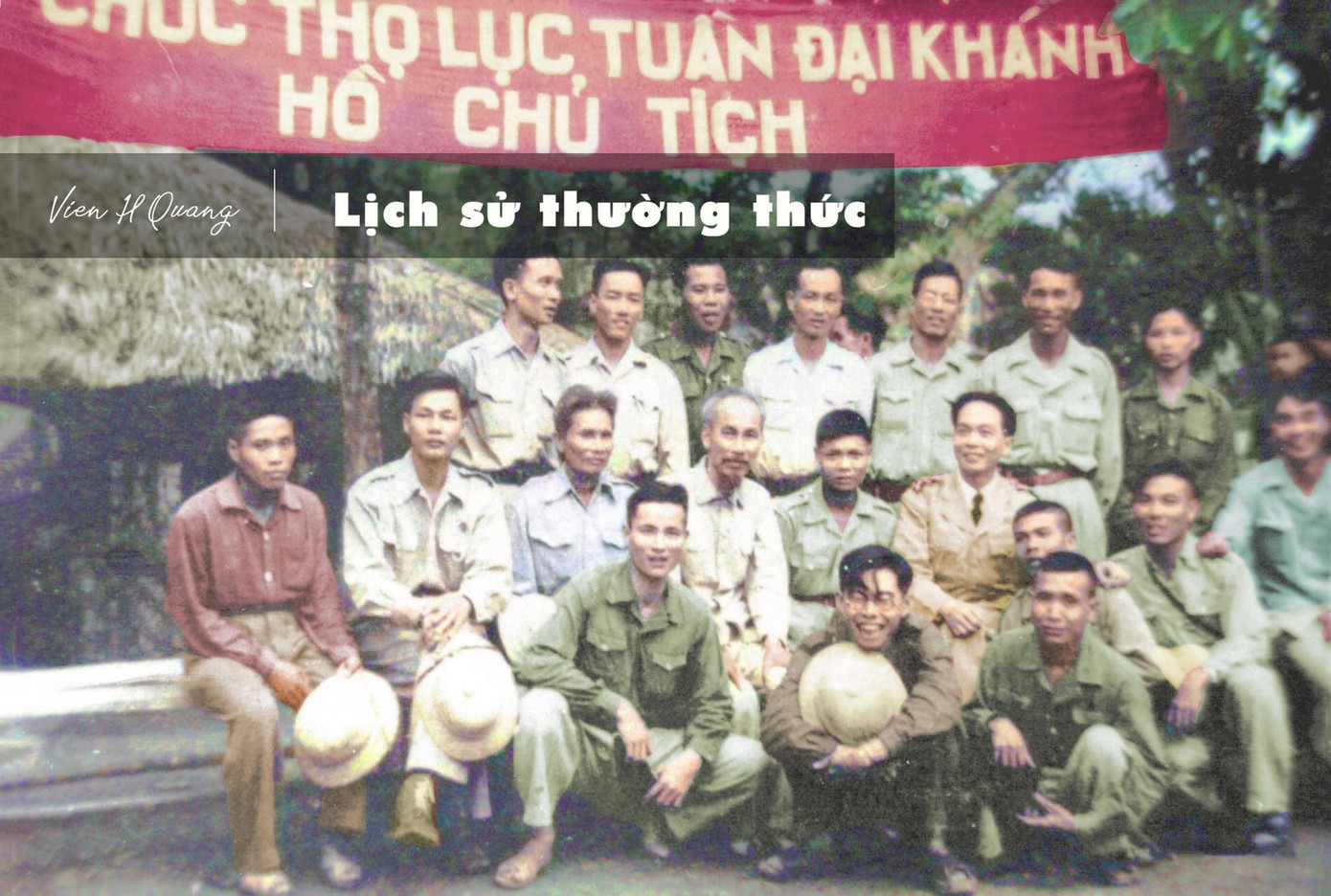 Một bức ảnh lịch sử trắng đen mà Hồng Quang phục chế màu.