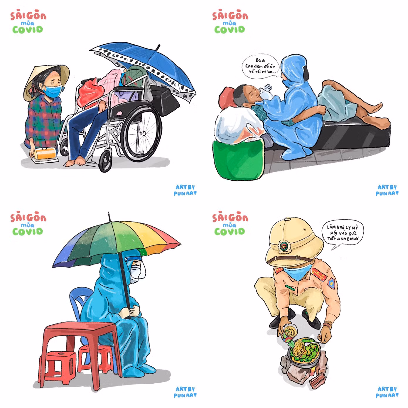 Long Phụng khắc họa "Sài Gòn mùa COVID" từ những hình ảnh vui tươi đến những hình ảnh vô cùng cảm động.