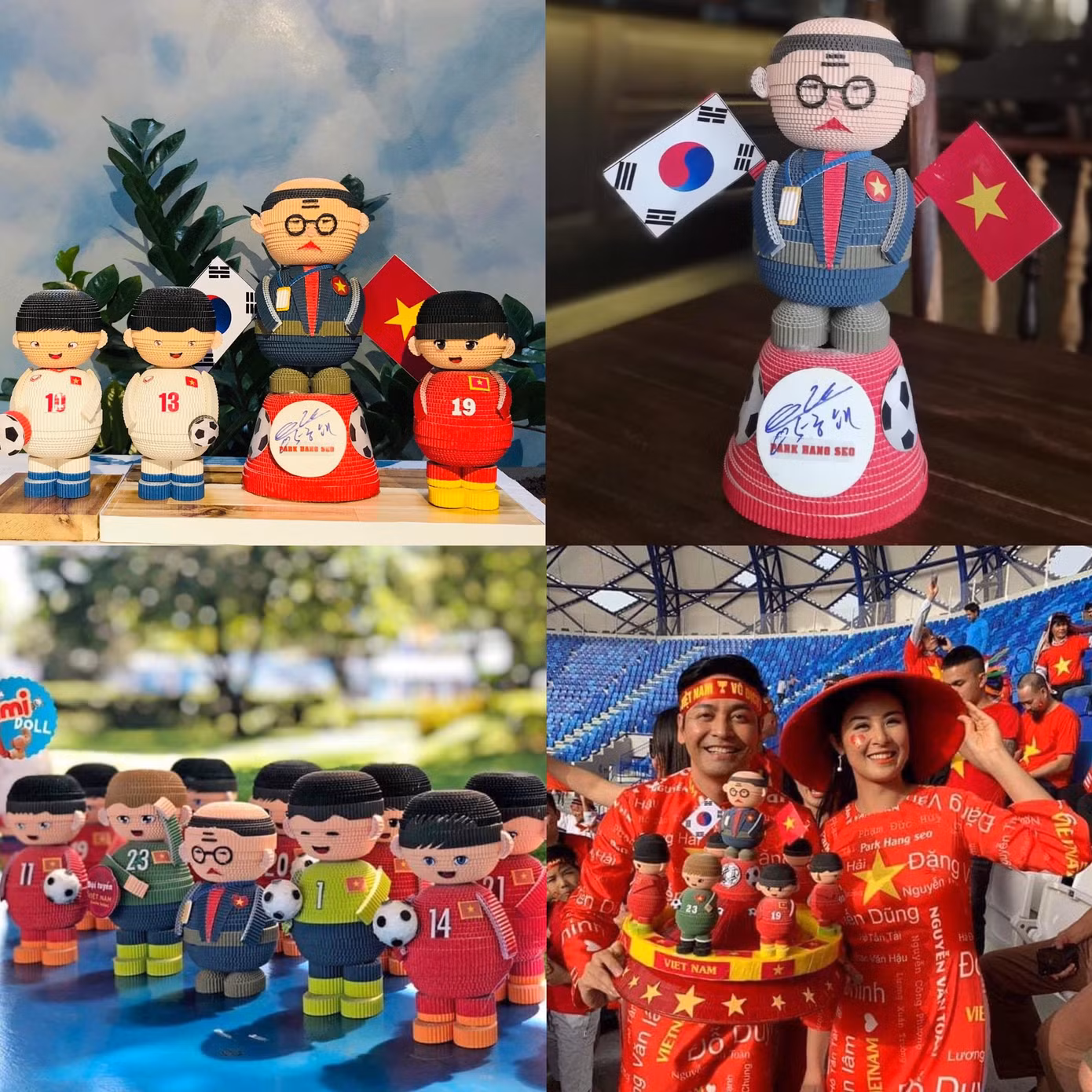 Mô hình đội tuyển bóng đá quốc gia Việt Nam trong giải AFF Cup 2018.