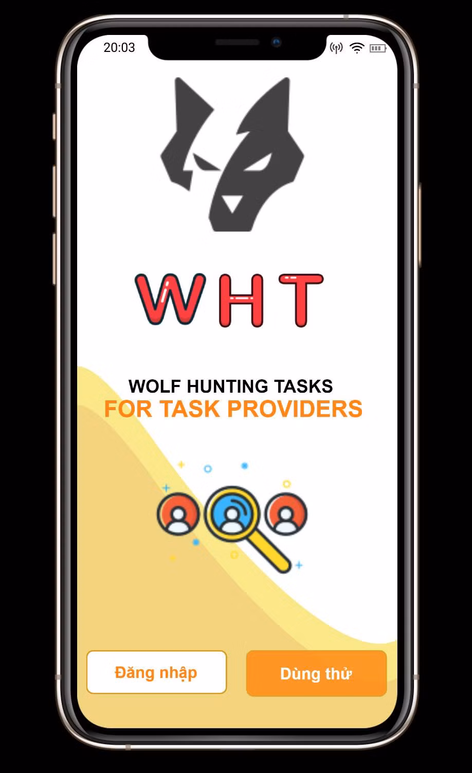 Giao diện của ứng dụng Woft Hunting Task. (Ảnh: NVCC)
