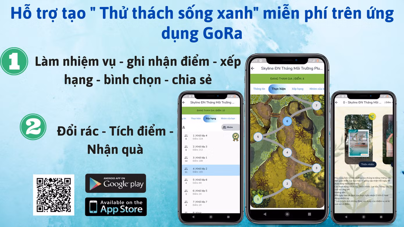 Giao diện của ứng dụng GoRa trên app.