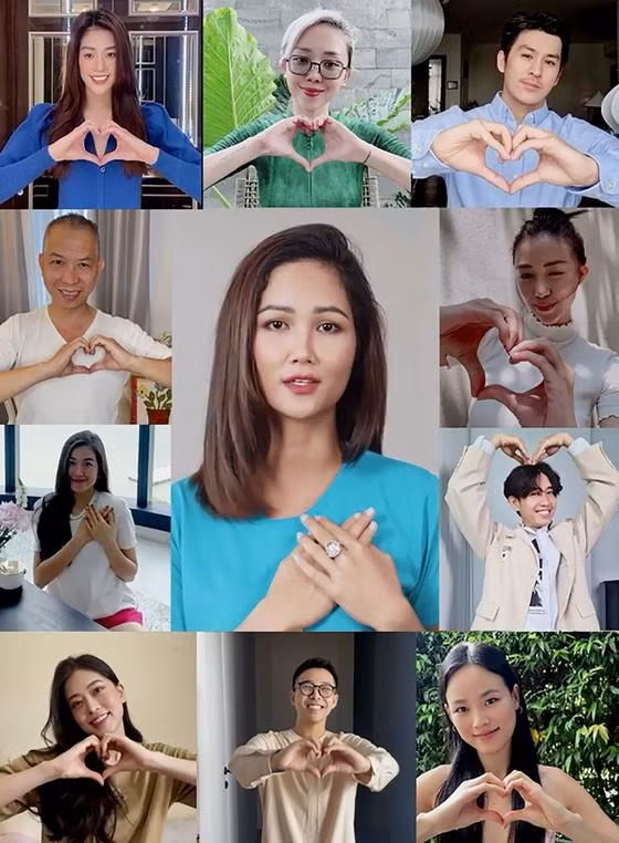 Các nghệ sĩ trẻ cùng trình diễn trong MV "Sống như tia nắng mặt trời".