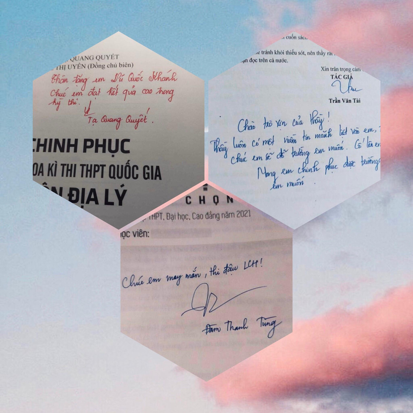 Những lời chúc “viết tay” đáng trân quý, là động lực để Khánh luôn phải cố gắng mỗi ngày.